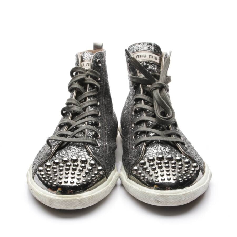 Image 2 of High-Top Sneakers EUR 40.5 Silver in color Metallic | Vite EnVogue