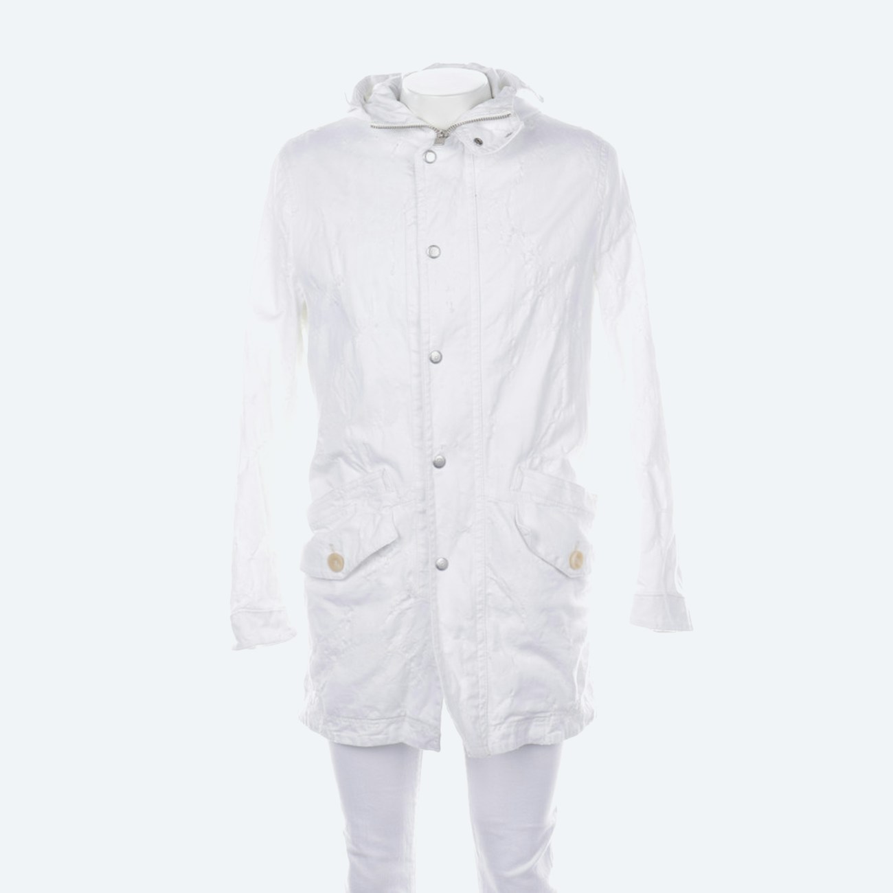 Image 1 of Between-seasons Coat 50 White in color White | Vite EnVogue