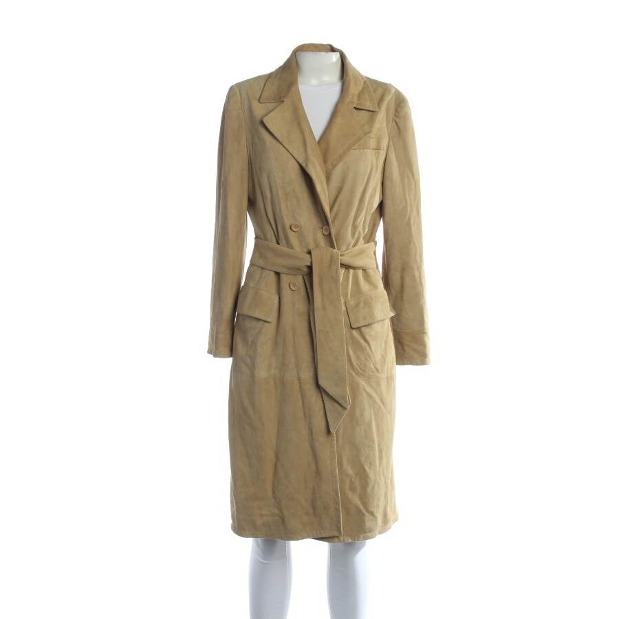 Image 1 of Leather Coat 38 Beige in color White | Vite EnVogue