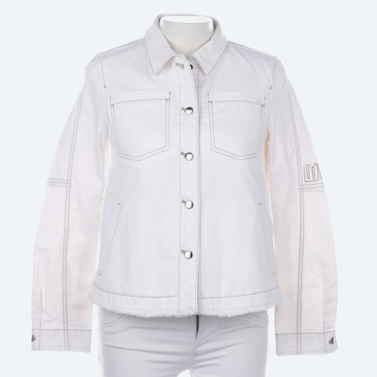 Image 1 of Jeans Jacket 36 Cream in color White | Vite EnVogue