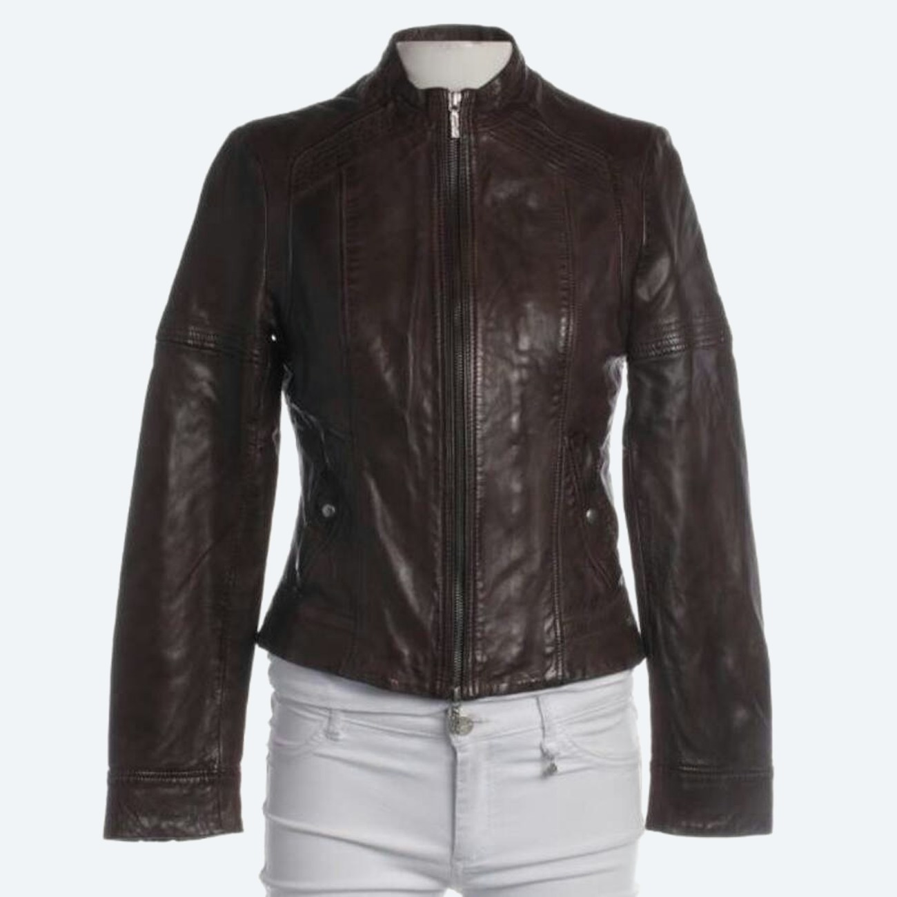 Image 1 of LeatherJacket 36 Brown in color Brown | Vite EnVogue