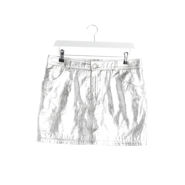 Image 1 of Leather Skirt L Silver | Vite EnVogue