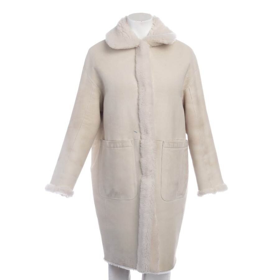 Image 1 of Leather Coat L White in color White | Vite EnVogue