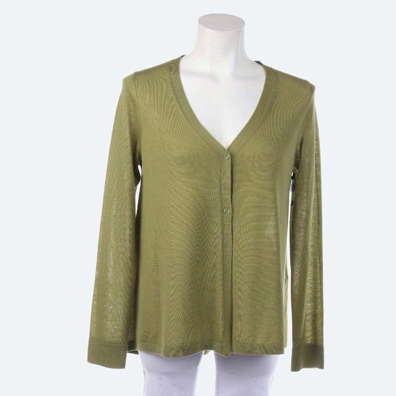 Image 1 of Wool Cardigan S Green in color Green | Vite EnVogue