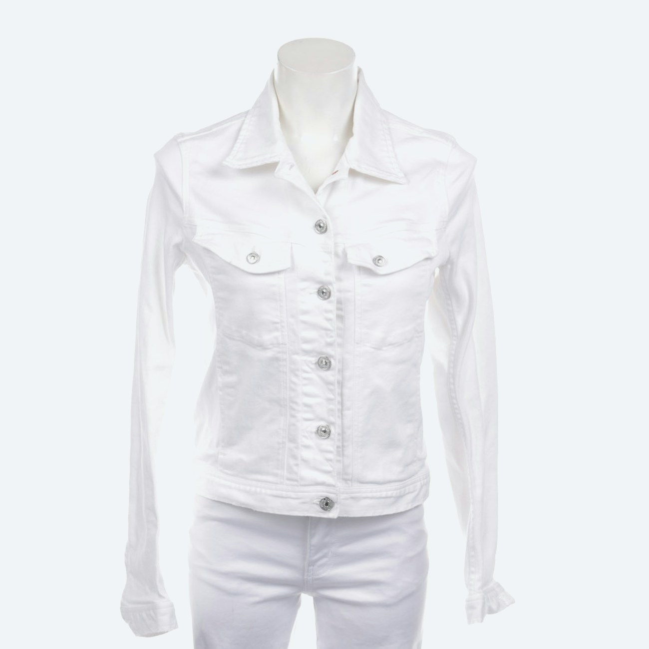 Image 1 of Jeans Jacket XS White in color White | Vite EnVogue