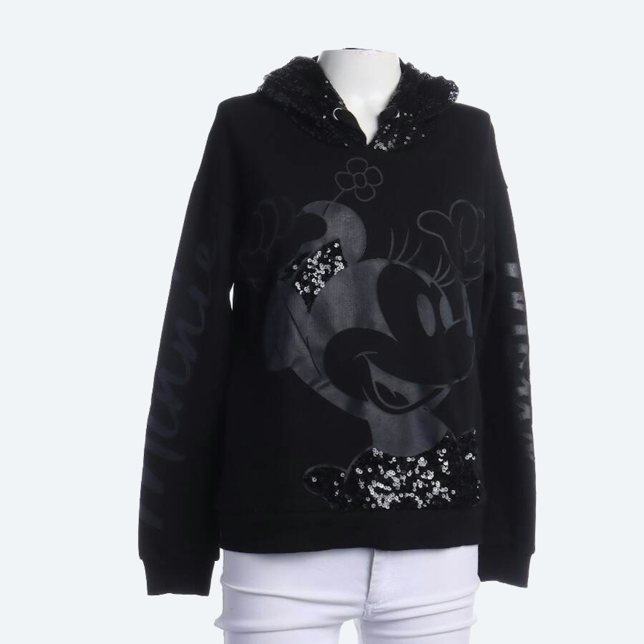 Image 1 of Hooded Sweatshirt XS Black in color Black | Vite EnVogue