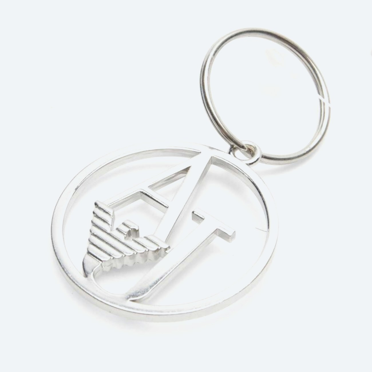 Image 1 of keychain Silver in color Metallic | Vite EnVogue