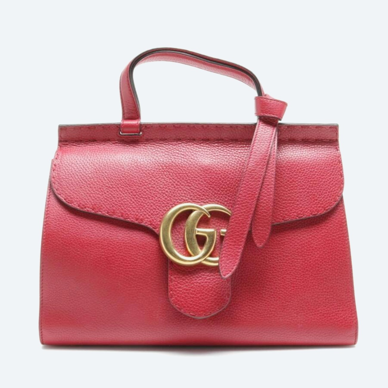 Image 1 of GG Marmont Small Top Handle Bag Handbag Red in color Red | Vite EnVogue