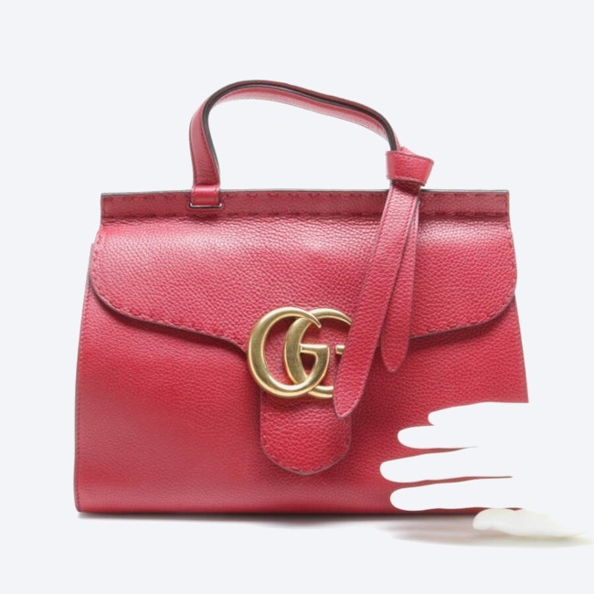 Image 4 of GG Marmont Small Top Handle Bag Handbag Red in color Red | Vite EnVogue