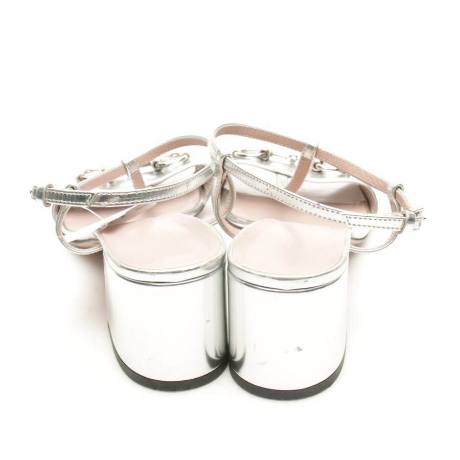 Image 3 of Heeled Sandals EUR 36 Silver in color Metallic | Vite EnVogue