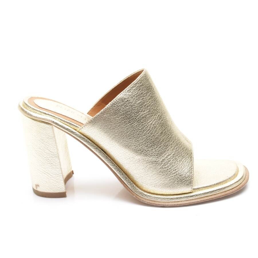 Image 1 of Heeled Sandals EUR 37.5 Gold in color Metallic | Vite EnVogue
