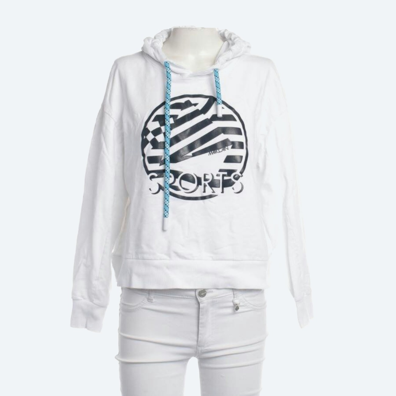 Image 1 of Hooded Sweatshirt 38 White in color White | Vite EnVogue
