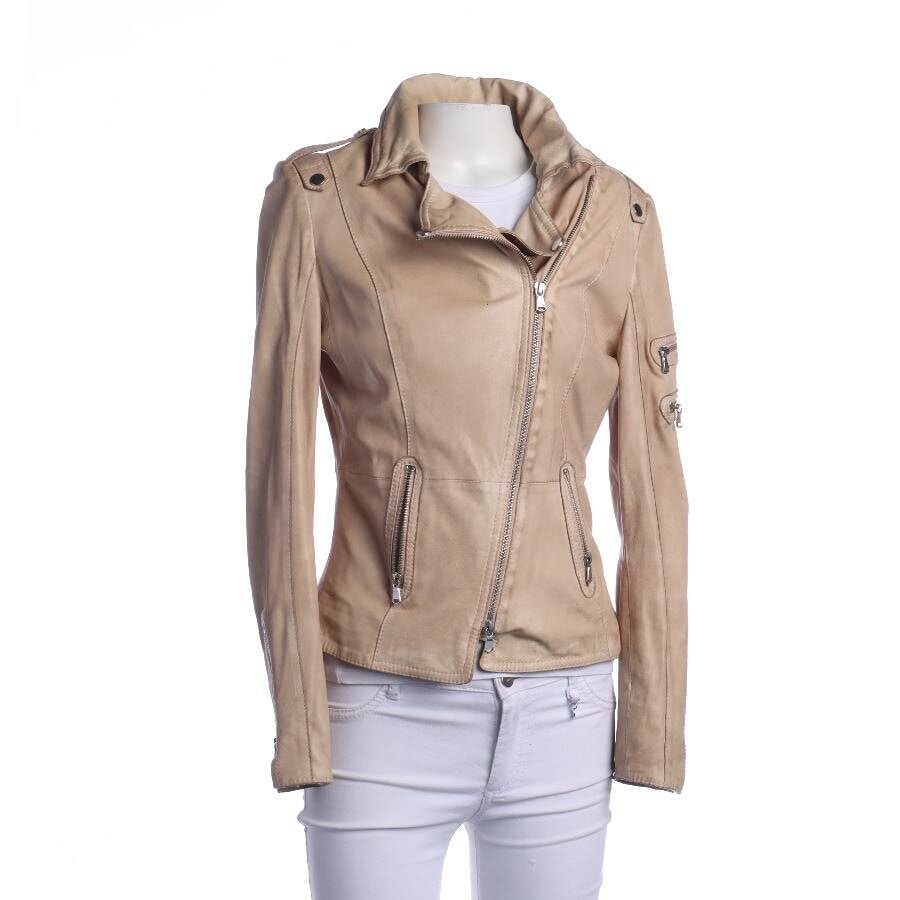 Image 1 of LeatherJacket 36 Cream in color White | Vite EnVogue