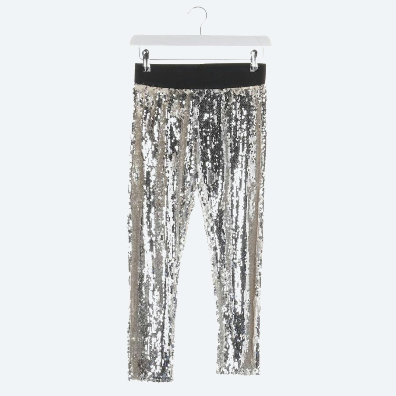 Image 1 of Trousers M Silver in color Metallic | Vite EnVogue
