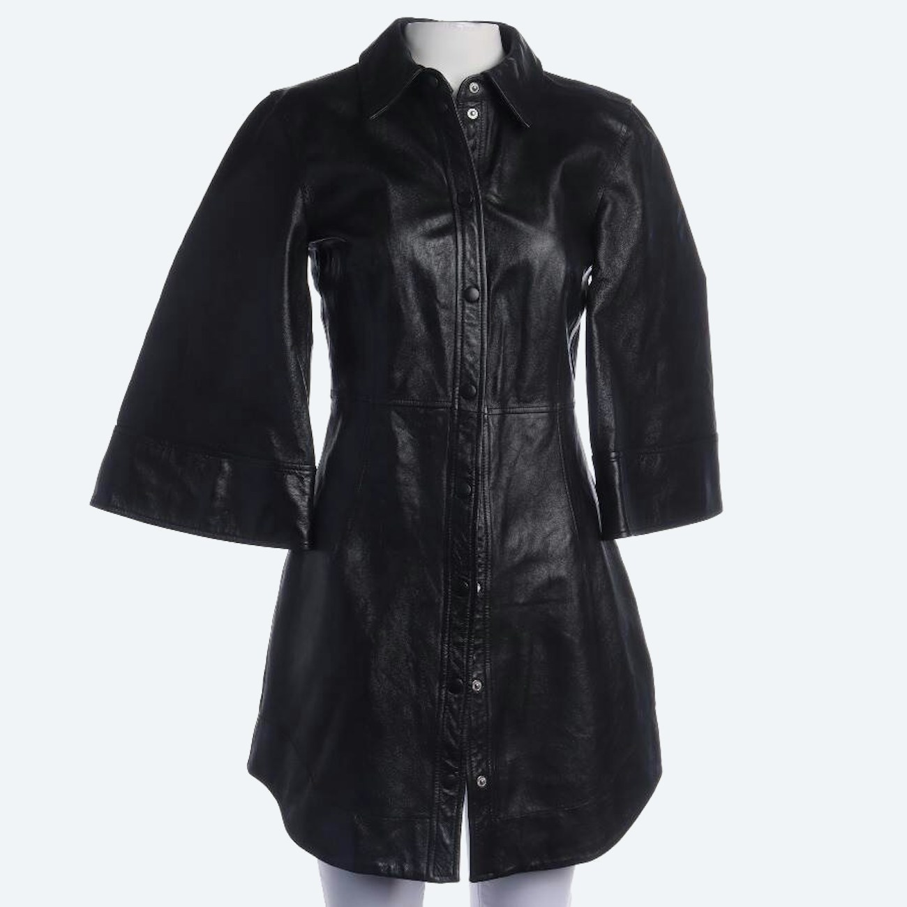 Image 1 of Leather Dress 36 Black in color Black | Vite EnVogue