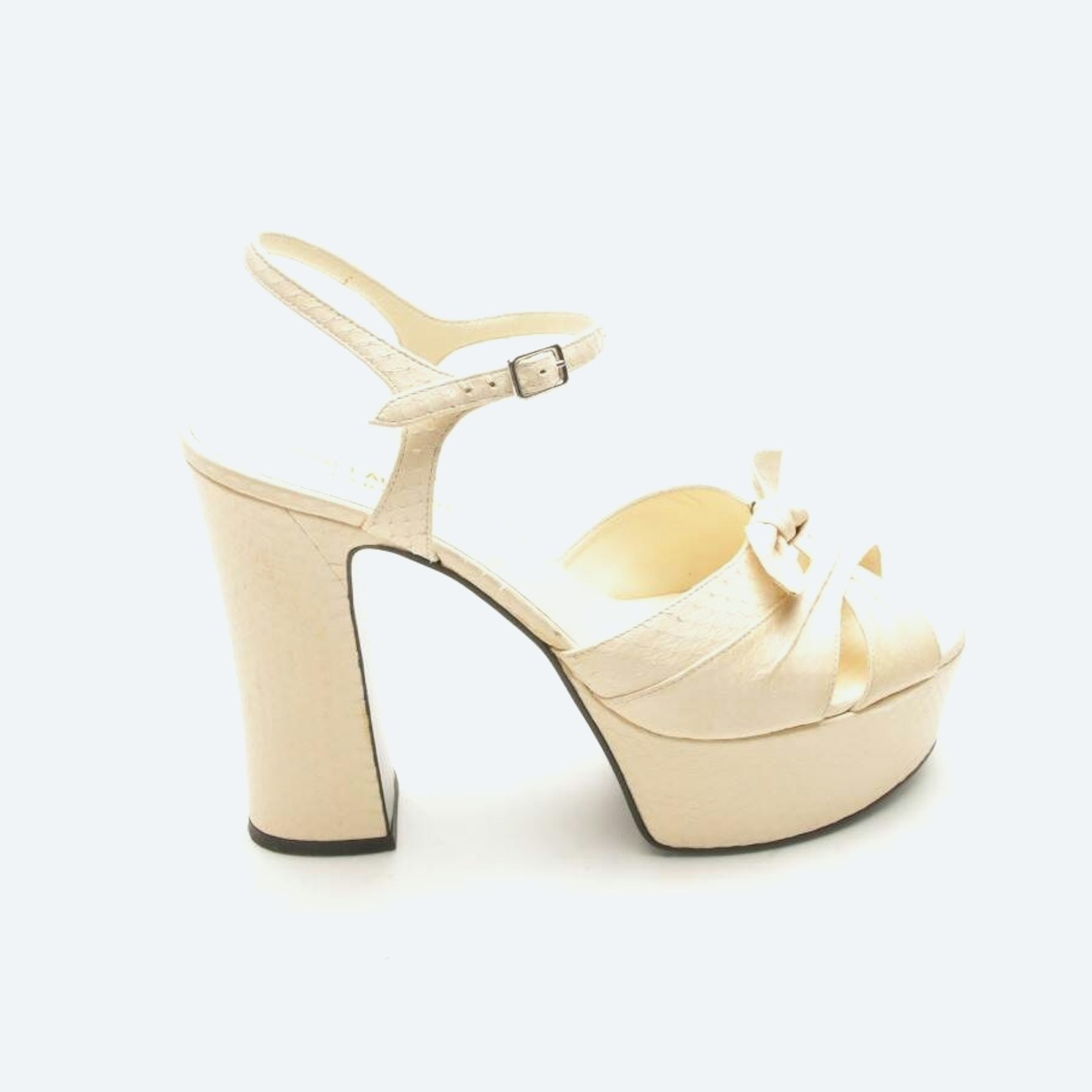 Image 1 of Heeled Sandals EUR 41 Cream in color White | Vite EnVogue