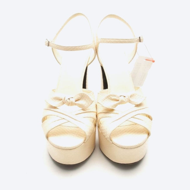 Image 2 of Heeled Sandals EUR 41 Cream in color White | Vite EnVogue