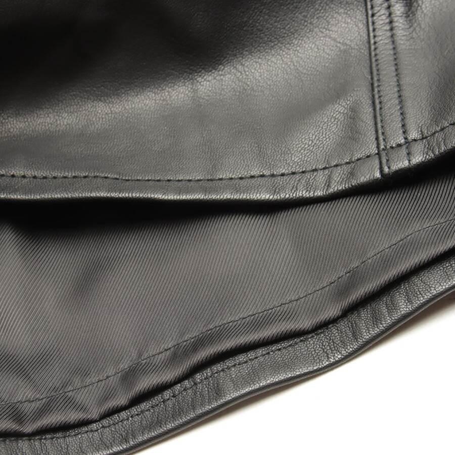 Image 3 of Leather Skirt 42 Black in color Black | Vite EnVogue