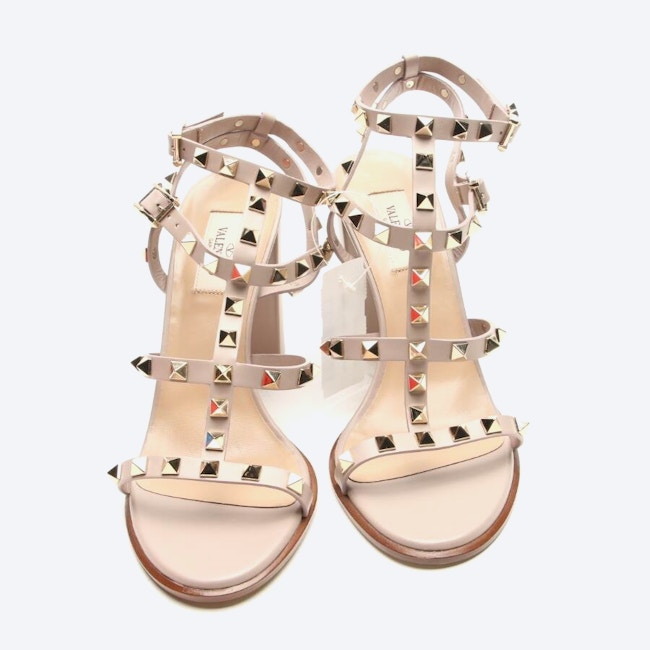 Image 2 of Rockstud Heeled Sandals EUR 39 Rose Gold in color Metallic | Vite EnVogue