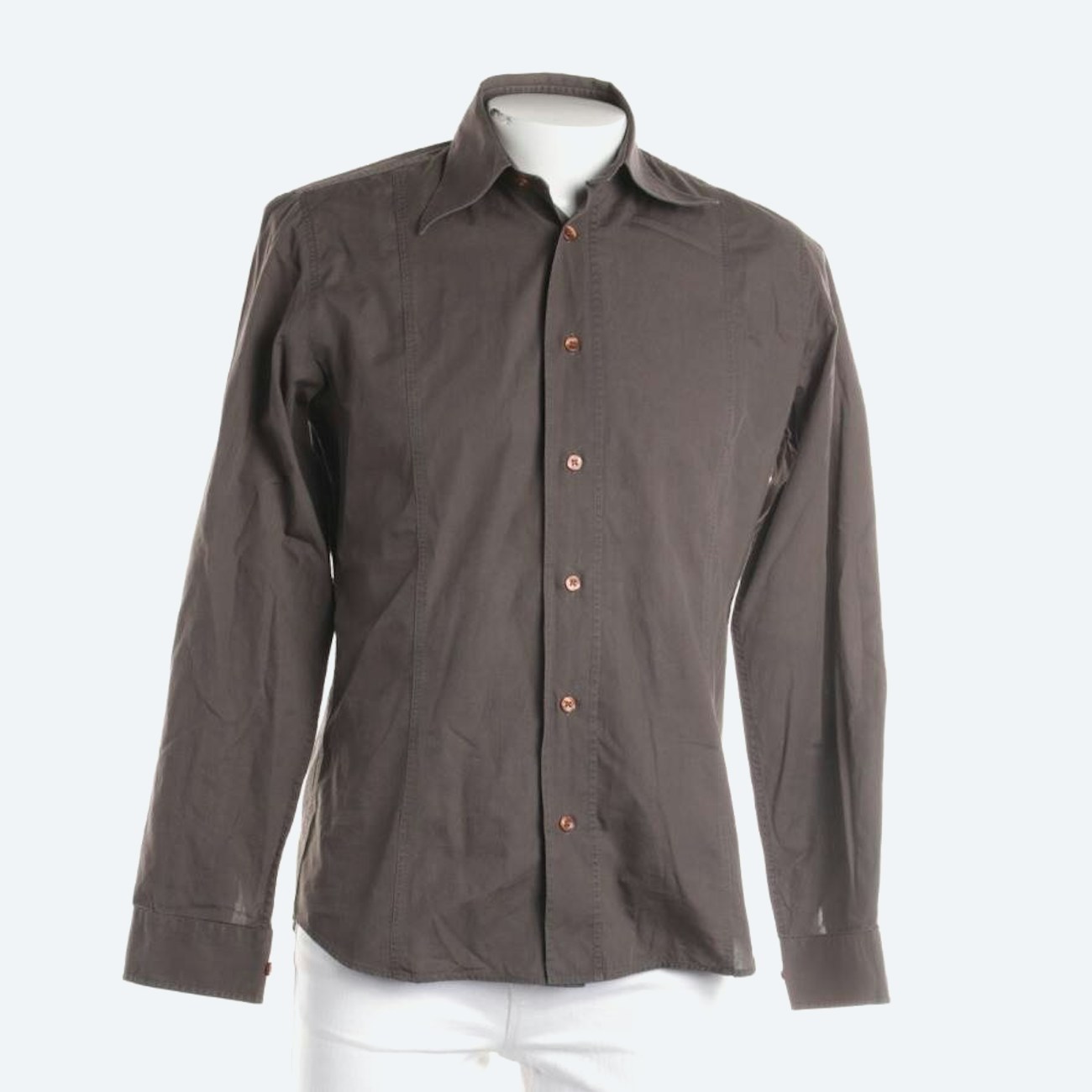 Image 1 of Casual Shirt S Dark Brown in color Brown | Vite EnVogue