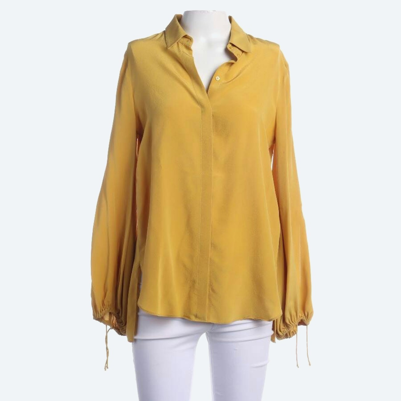 Image 1 of Silk Shirt 34 Mustard Yellow in color Yellow | Vite EnVogue