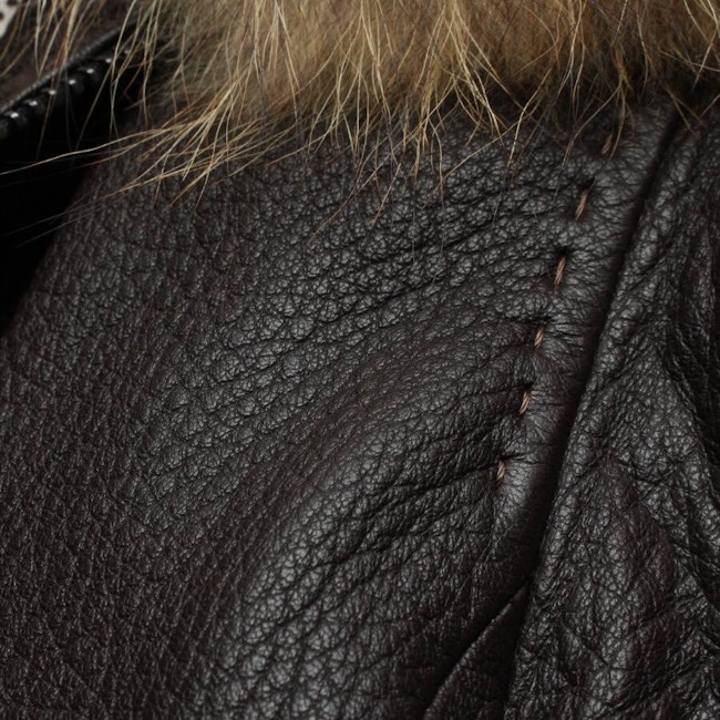 Image 4 of LeatherJacket 32 Dark Brown in color Brown | Vite EnVogue