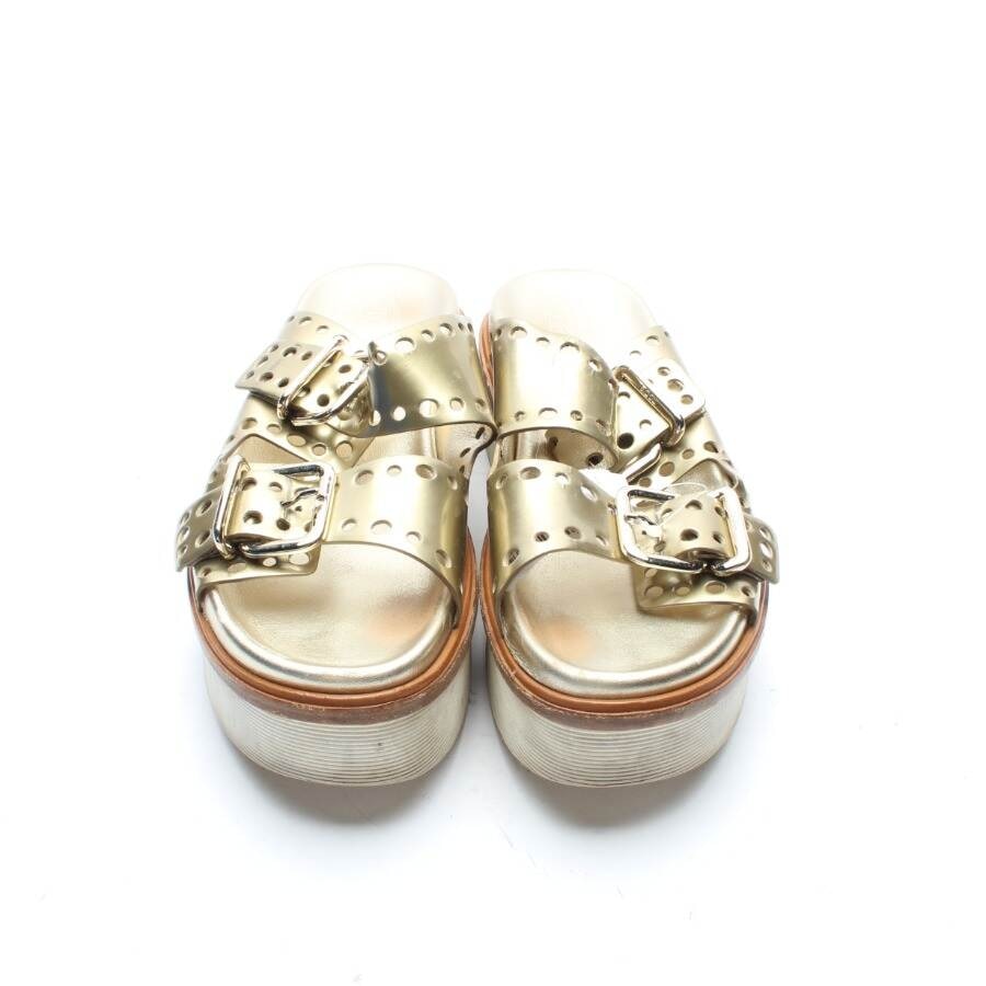 Image 2 of Platform Sandals EUR 40.5 Gold in color Metallic | Vite EnVogue