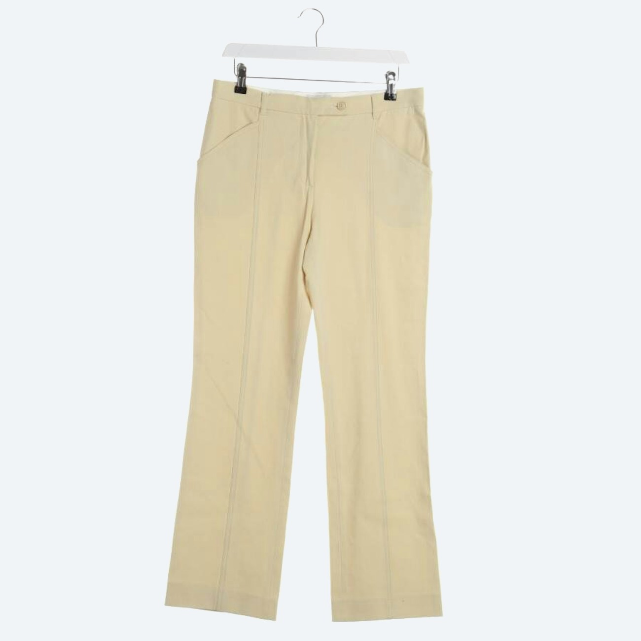 Image 1 of Trousers 40 Pastel Yellow in color Yellow | Vite EnVogue