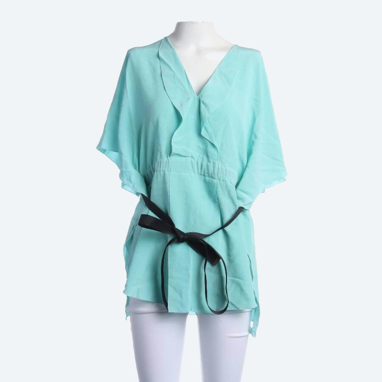 Image 1 of Silk Blouse 34 Turquoise in color Blue | Vite EnVogue
