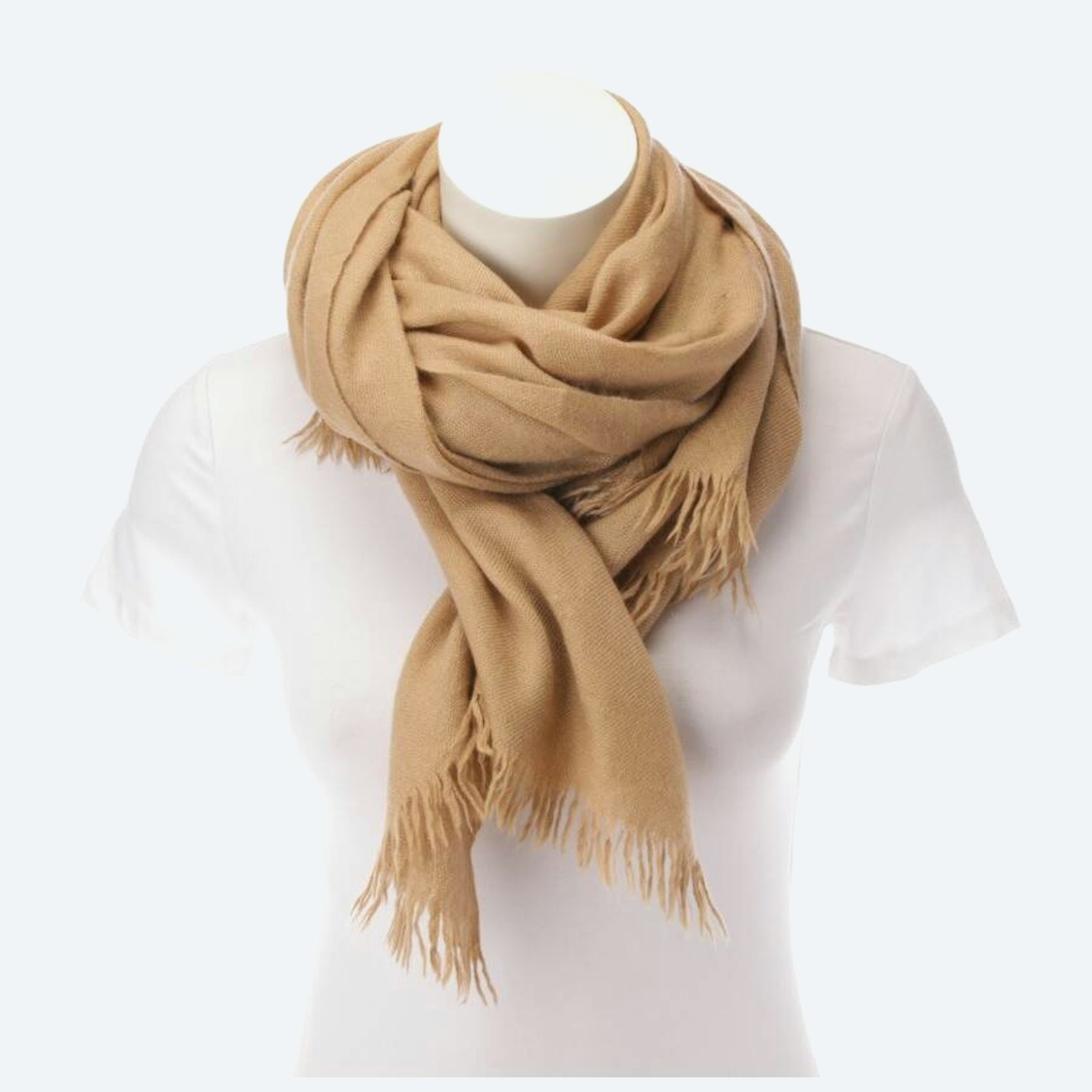 Image 1 of Cashmere Shawl Light Brown in color Brown | Vite EnVogue