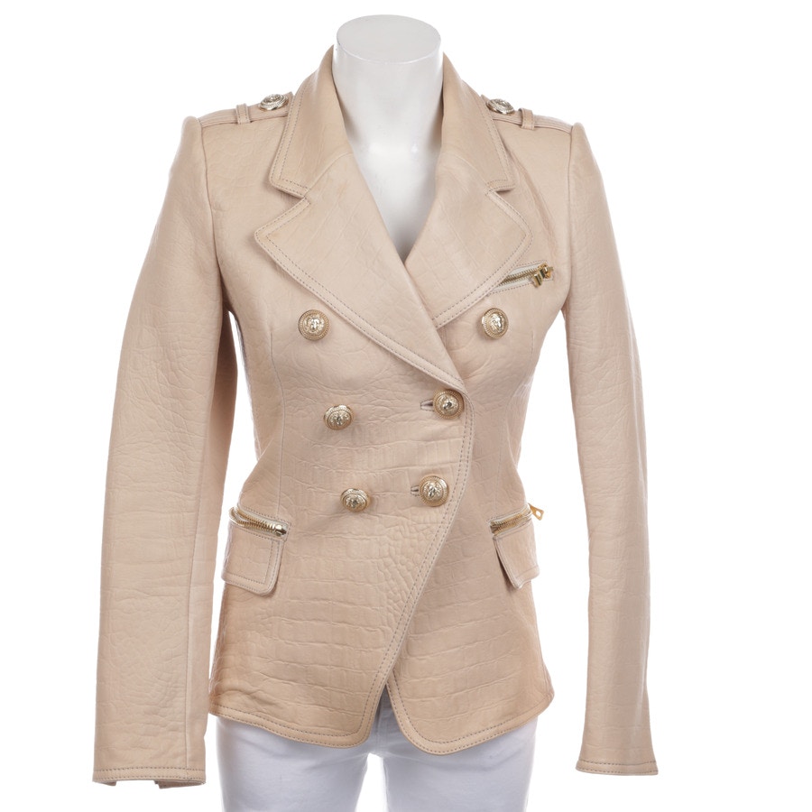 Image 1 of LeatherJacket 34 Peach in color Yellow | Vite EnVogue