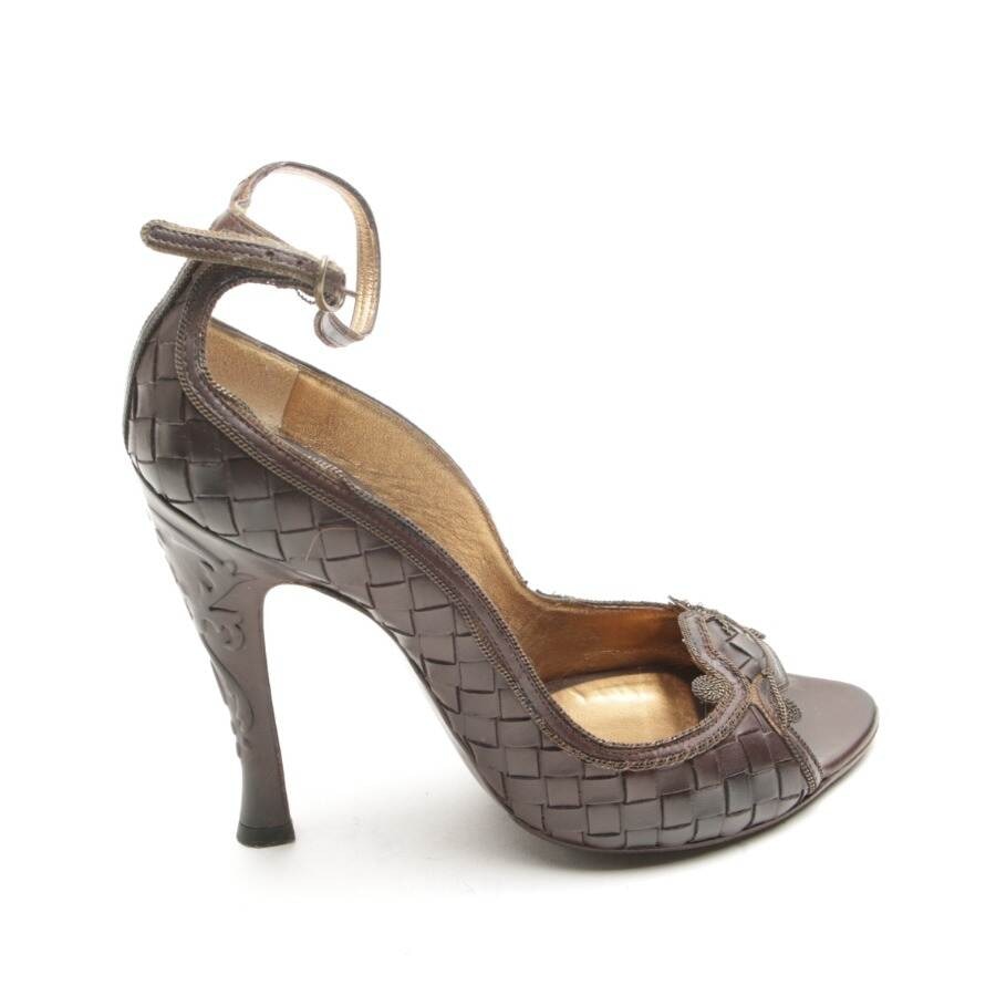 Image 1 of Heeled Sandals EUR 37 Dark Brown in color Brown | Vite EnVogue
