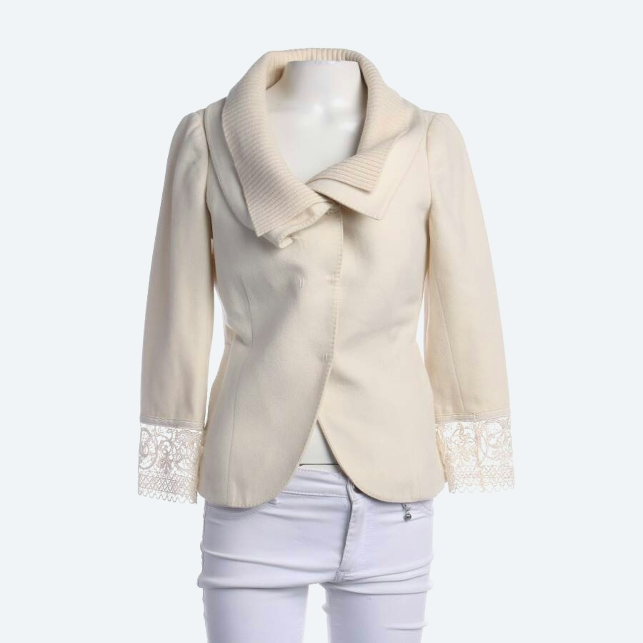 Image 1 of Cashmere Jacket 40 Cream in color White | Vite EnVogue