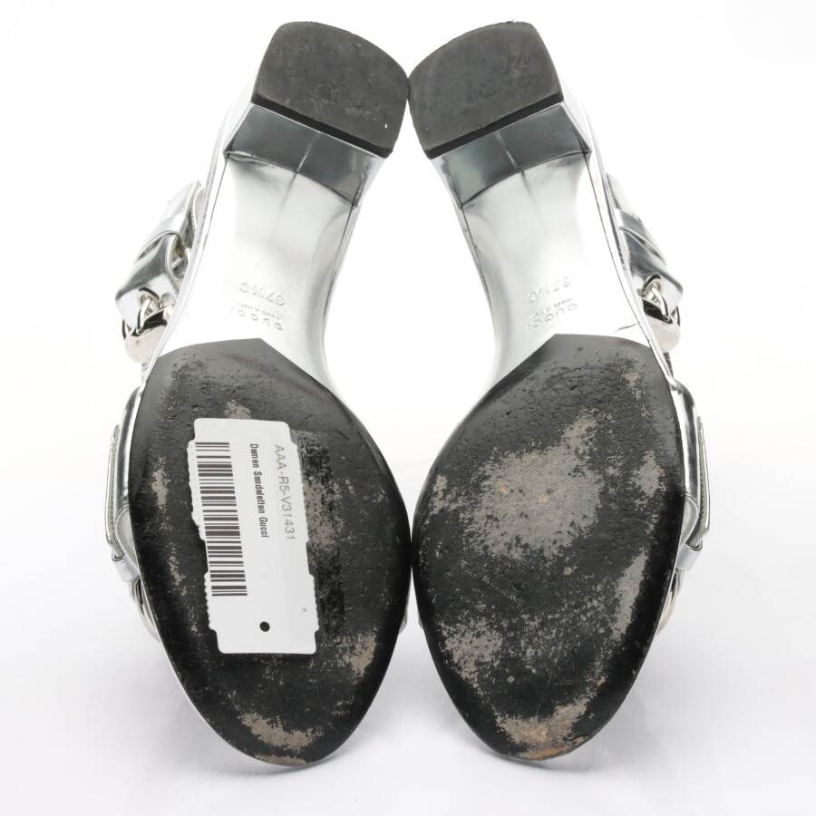 Image 4 of Heeled Sandals EUR 37.5 Silver in color Metallic | Vite EnVogue