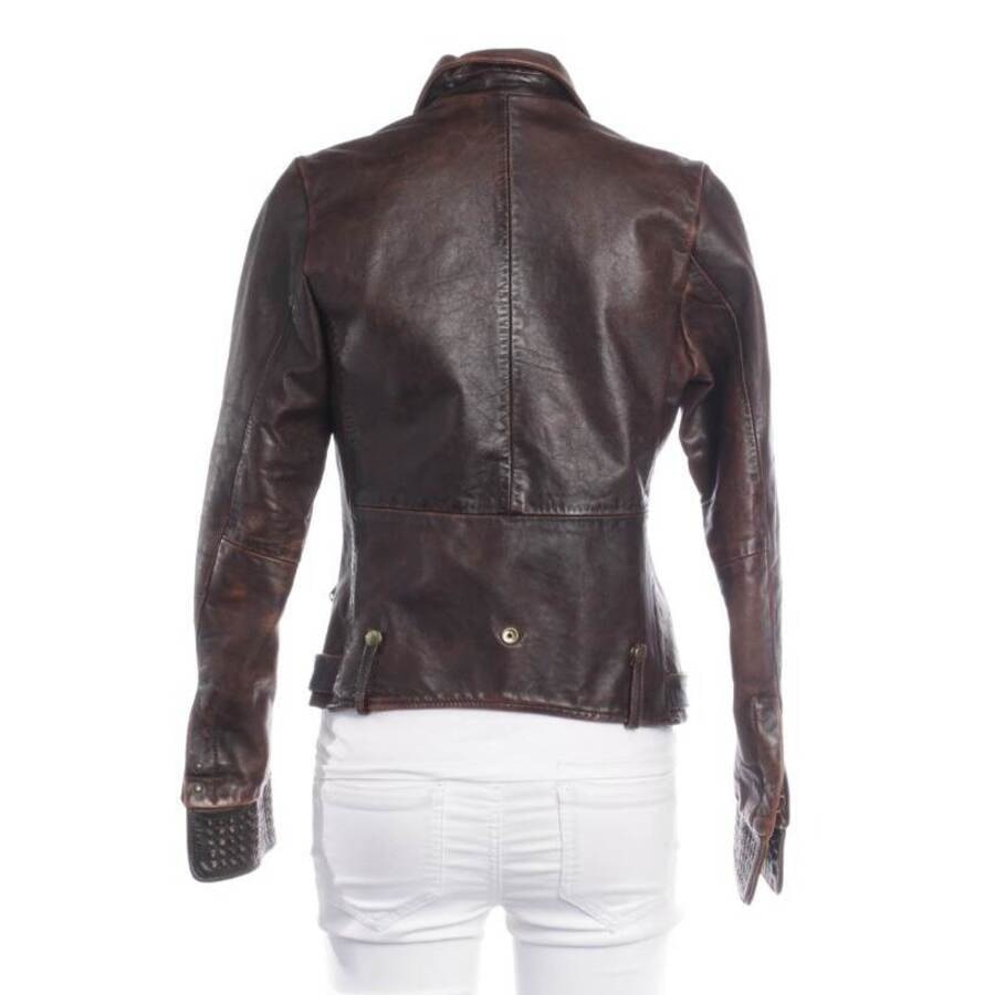 Image 2 of LeatherJacket S Dark Brown in color Brown | Vite EnVogue