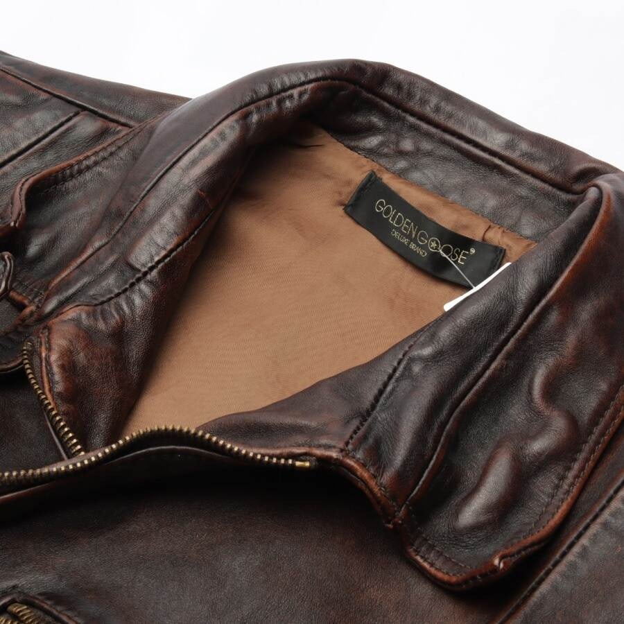 Image 3 of LeatherJacket S Dark Brown in color Brown | Vite EnVogue