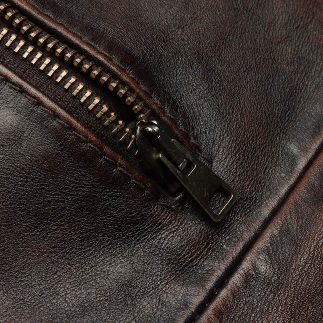 Image 4 of LeatherJacket S Dark Brown in color Brown | Vite EnVogue