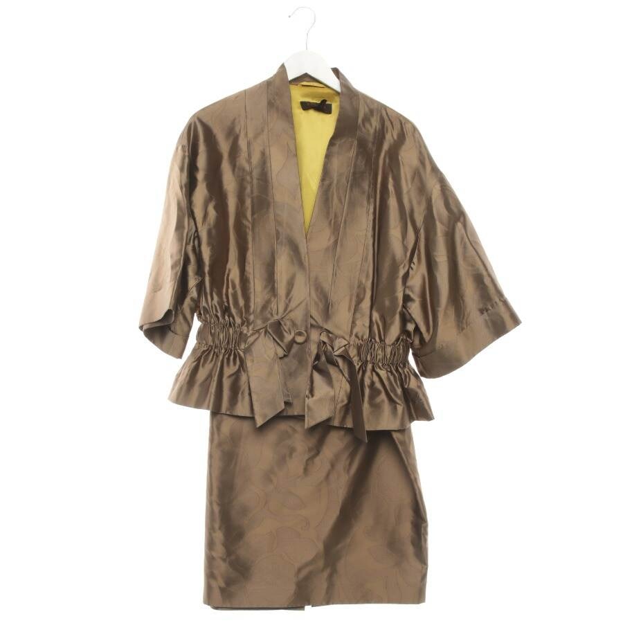 Image 1 of Silk Skirt Suit 46 Light Brown in color Brown | Vite EnVogue