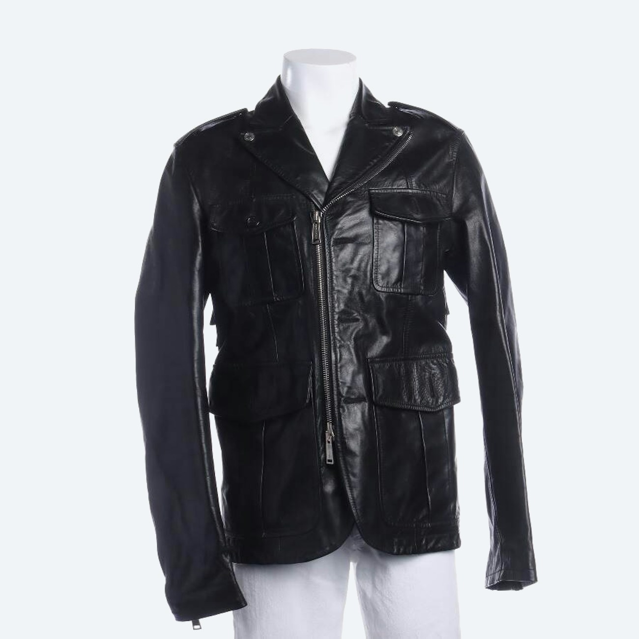Image 1 of Leather Jacket 52 Black in color Black | Vite EnVogue