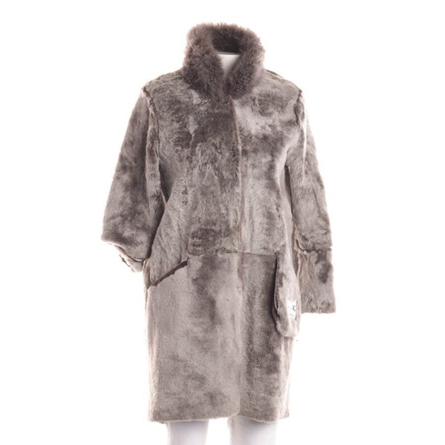 Image 1 of Leather Coat 40 Gray | Vite EnVogue