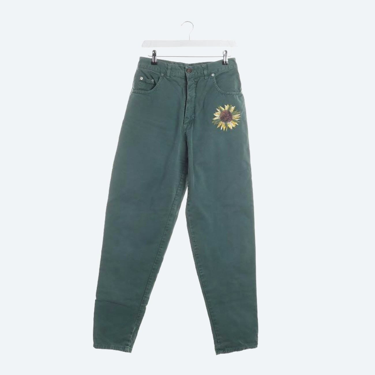 Bild 1 von Jeans Boyfriend 42 Dunkelgrün in Farbe Grün | Vite EnVogue