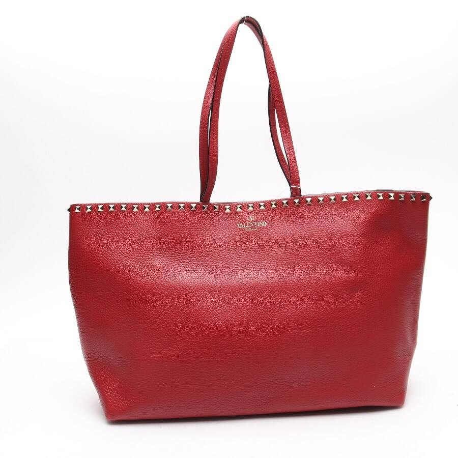 Image 2 of Rockstud Shopper Red in color Red | Vite EnVogue