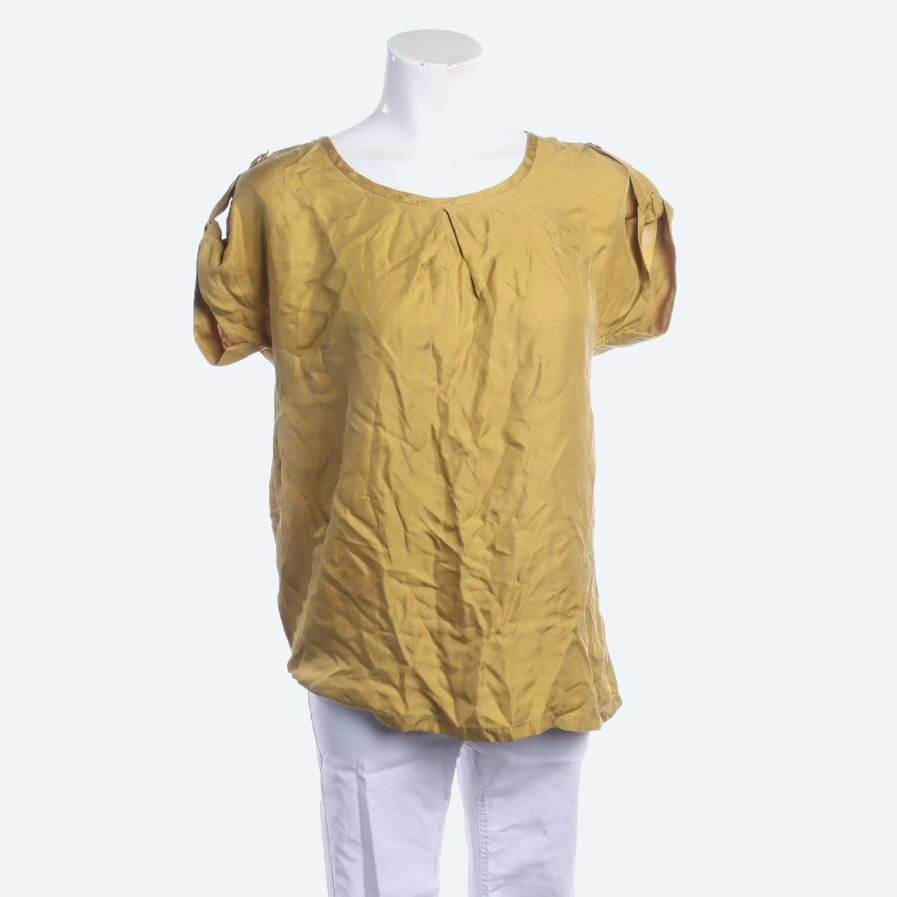 Image 1 of Silk Shirt S Mustard Yellow in color Yellow | Vite EnVogue
