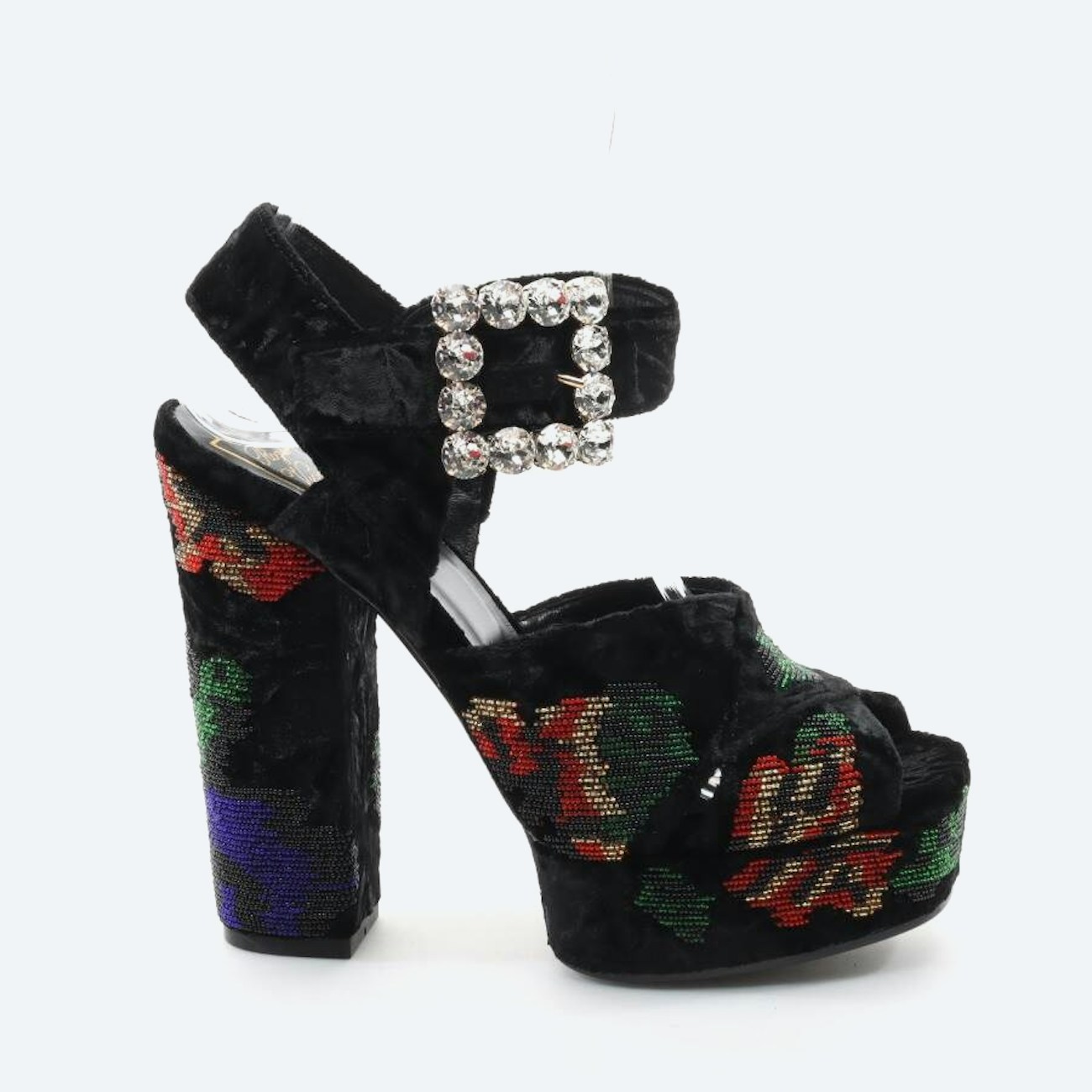 Image 1 of Heeled Sandals EUR 37 Multicolored in color Multicolored | Vite EnVogue