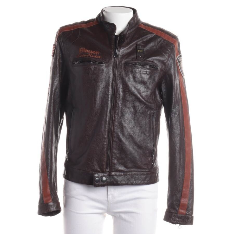 Image 1 of Leather Jacket L Dark Brown in color Brown | Vite EnVogue