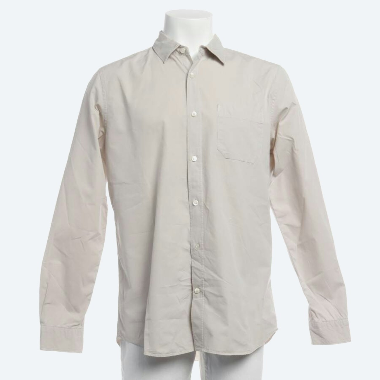 Image 1 of Casual Shirt L Beige in color White | Vite EnVogue