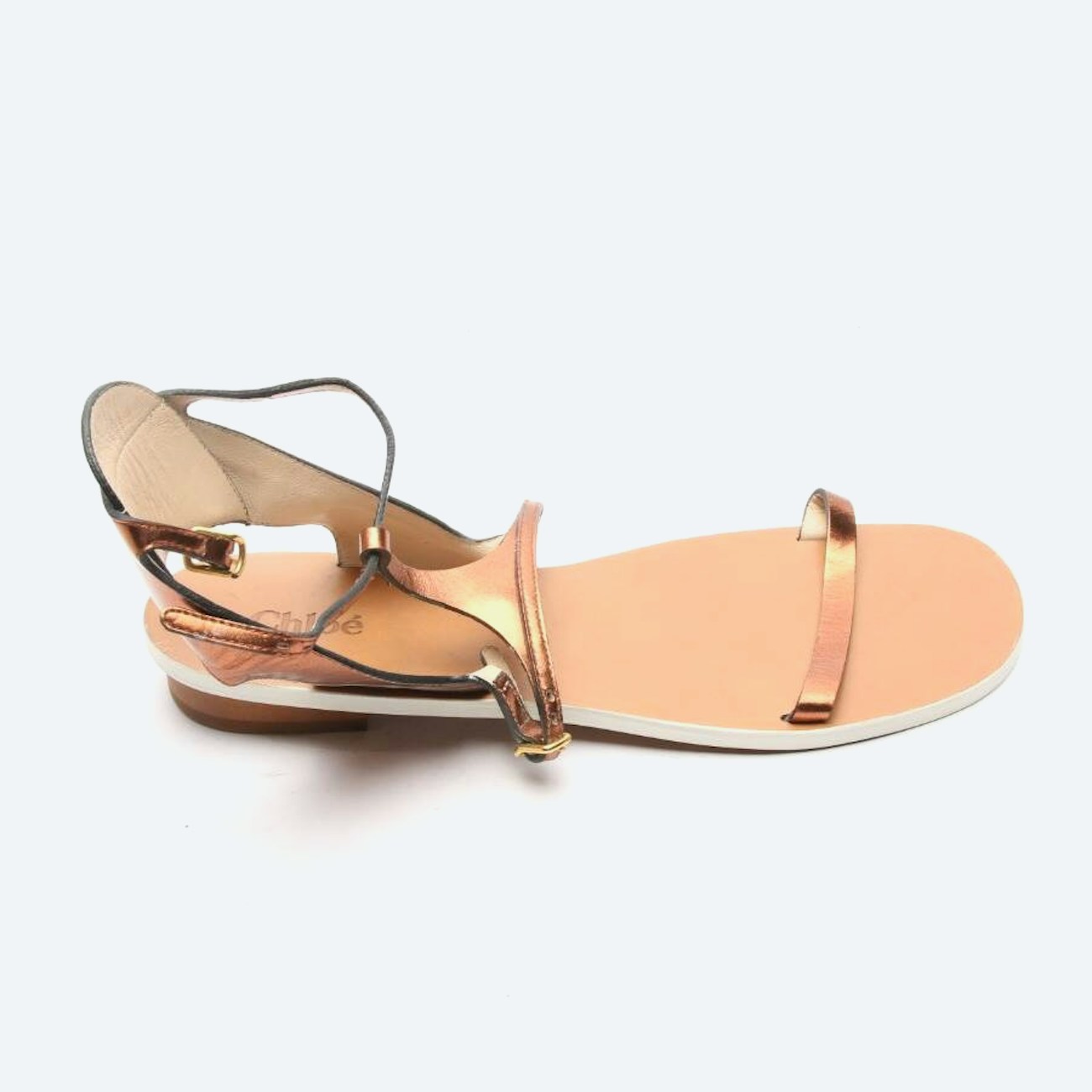 Image 1 of Heeled Sandals EUR 37.5 Copper in color Metallic | Vite EnVogue