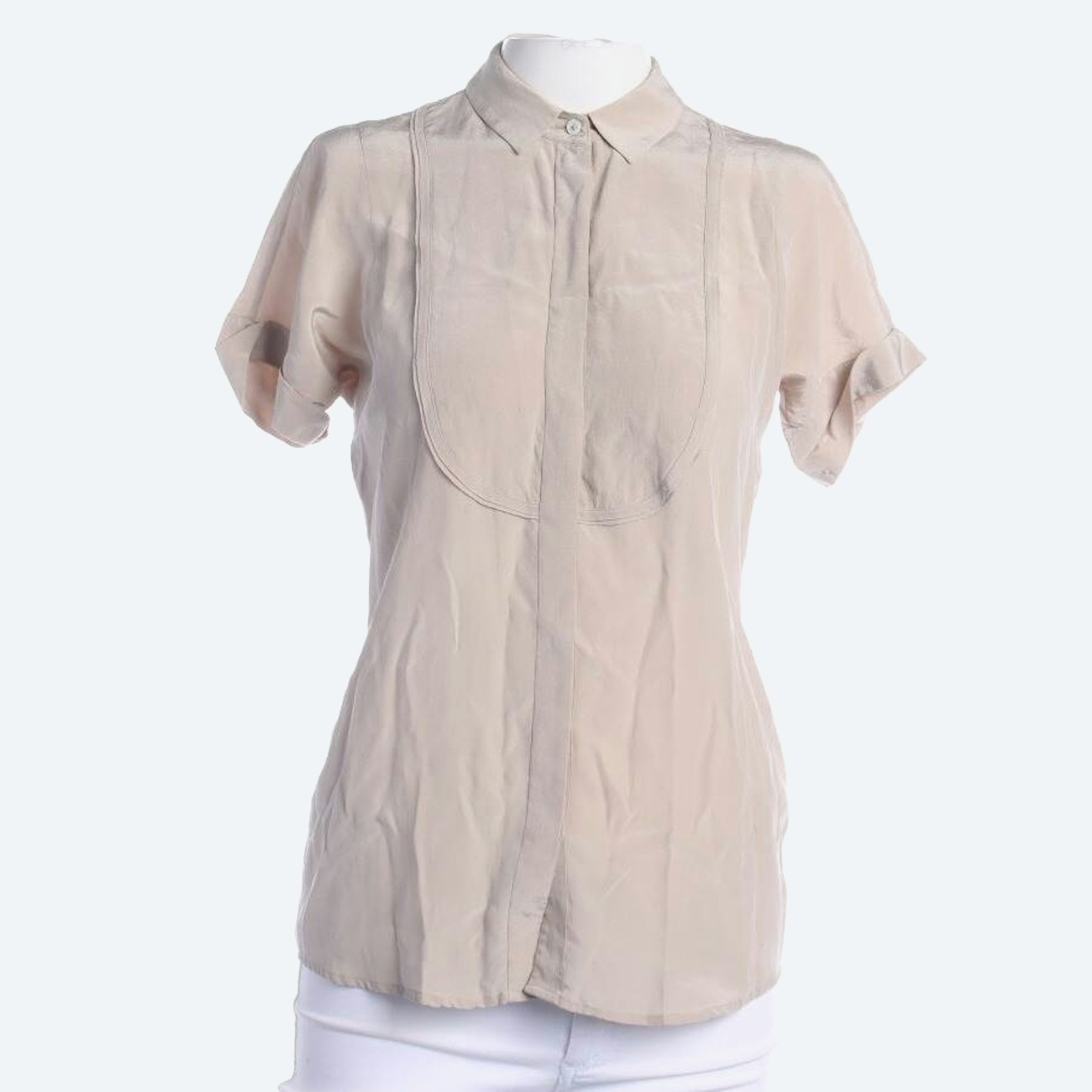 Image 1 of Silk Shirt 34 Light Brown in color Brown | Vite EnVogue