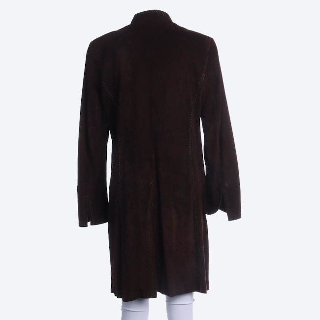 Image 2 of Leather Coat 40 Dark Brown in color Brown | Vite EnVogue