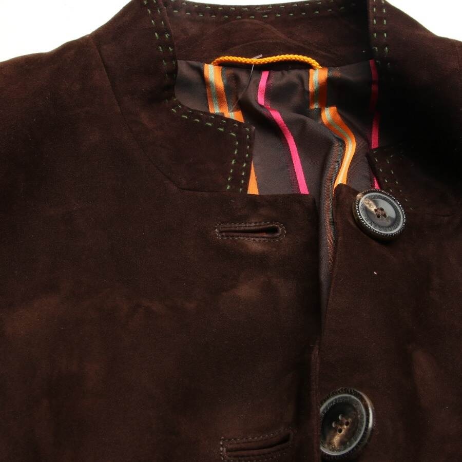 Image 3 of Leather Coat 40 Dark Brown in color Brown | Vite EnVogue